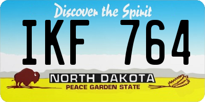 ND license plate IKF764