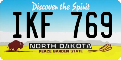 ND license plate IKF769