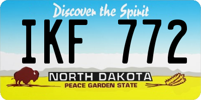 ND license plate IKF772