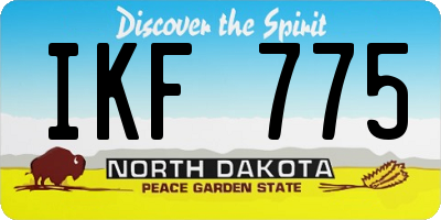 ND license plate IKF775