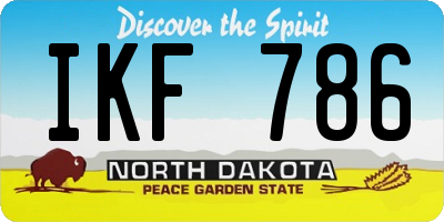 ND license plate IKF786