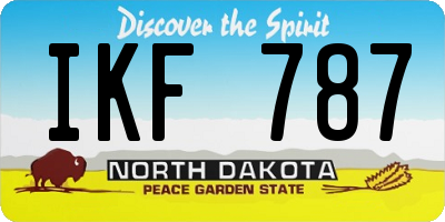 ND license plate IKF787