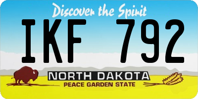 ND license plate IKF792