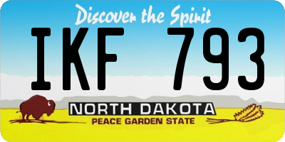 ND license plate IKF793