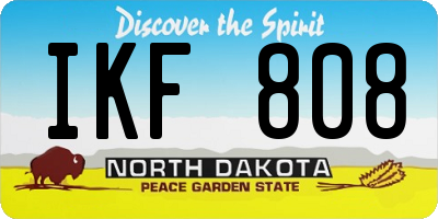 ND license plate IKF808