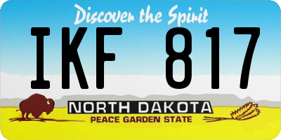 ND license plate IKF817