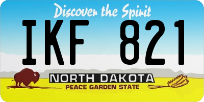 ND license plate IKF821