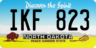 ND license plate IKF823