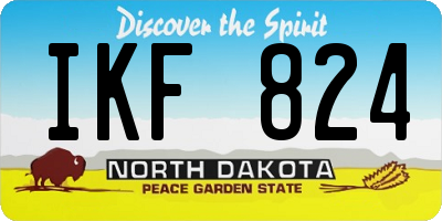 ND license plate IKF824