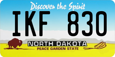 ND license plate IKF830