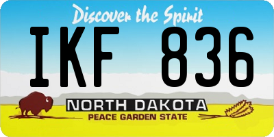 ND license plate IKF836