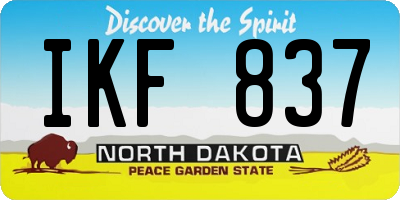 ND license plate IKF837