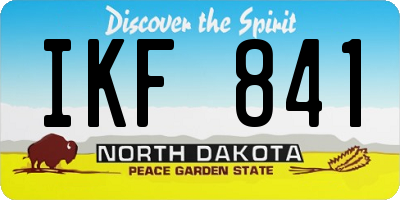 ND license plate IKF841