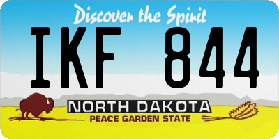 ND license plate IKF844