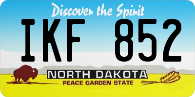 ND license plate IKF852