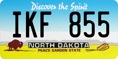 ND license plate IKF855