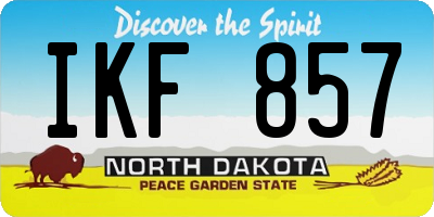 ND license plate IKF857