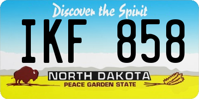 ND license plate IKF858