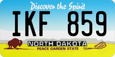 ND license plate IKF859