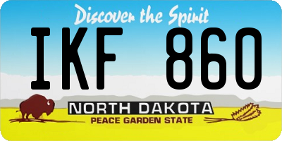 ND license plate IKF860