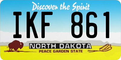 ND license plate IKF861