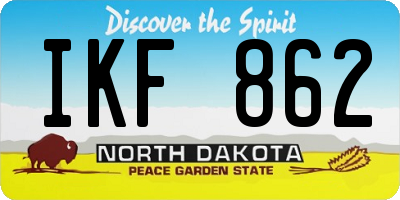 ND license plate IKF862