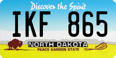 ND license plate IKF865