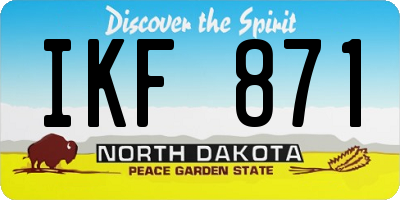 ND license plate IKF871