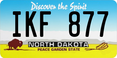 ND license plate IKF877