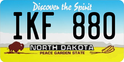 ND license plate IKF880