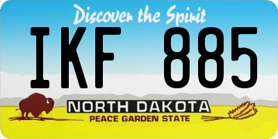 ND license plate IKF885