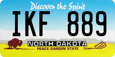 ND license plate IKF889