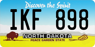 ND license plate IKF898