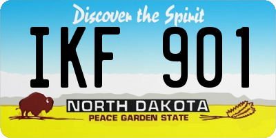 ND license plate IKF901