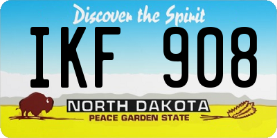 ND license plate IKF908