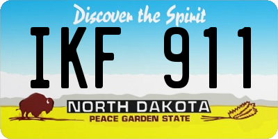 ND license plate IKF911