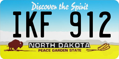 ND license plate IKF912
