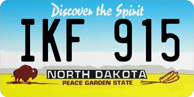 ND license plate IKF915