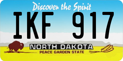 ND license plate IKF917