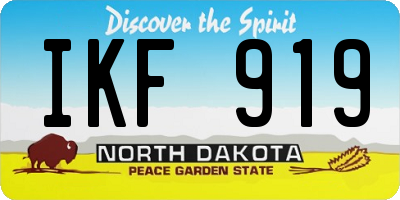 ND license plate IKF919