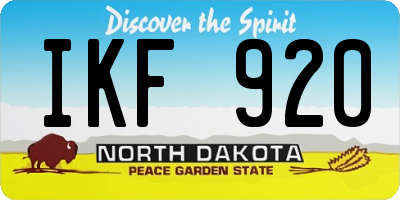 ND license plate IKF920