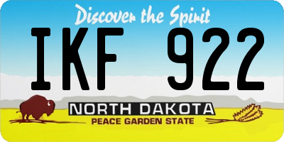ND license plate IKF922