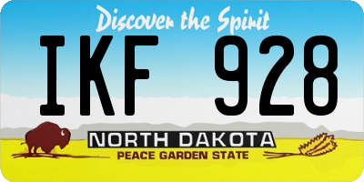 ND license plate IKF928