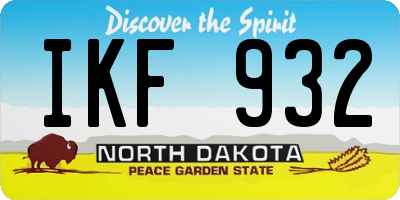 ND license plate IKF932