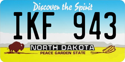 ND license plate IKF943