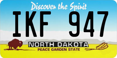 ND license plate IKF947