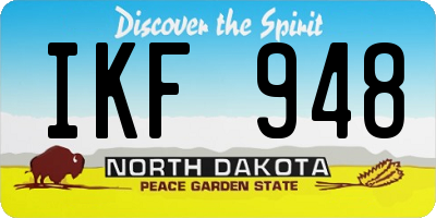 ND license plate IKF948