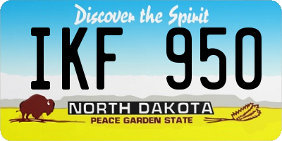 ND license plate IKF950