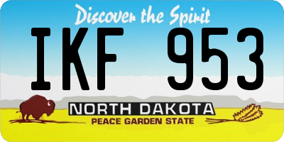 ND license plate IKF953