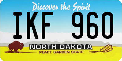 ND license plate IKF960